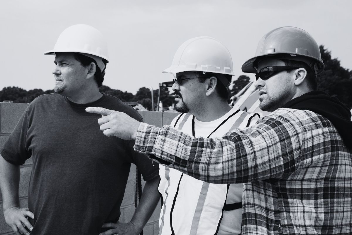 Trades professionals on a job site